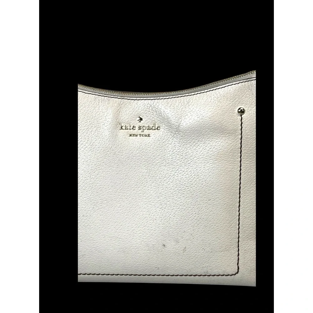 Kate Spade‎ Thompson Street Leather Marti Hobo Bag Purse Cream Color See Pics